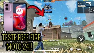 TESTE FREE FIRE NO MOTO G24 TUDO NO MÁXIMO [upl. by Matthei]