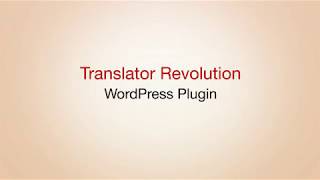 Translator Revolution WordPress Pugin  One Minute Install [upl. by Ydnic]