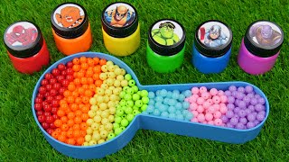 Satisfying Video  Mixing Rainbow Beads IN Bathtub Spoon AND Paiting Color Toys amp Cutting ASMR [upl. by Dysart]