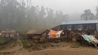 Rainy day this village daily life  most peaceful and relaxine mountain village life in rarul life [upl. by Martha632]