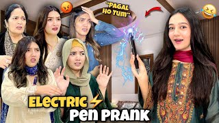 SHOCKING Prank on My Family with Electric Pen⚡️😱Hira ki Halat Kharab Hogai 🤣 Sistrology [upl. by Shermie]