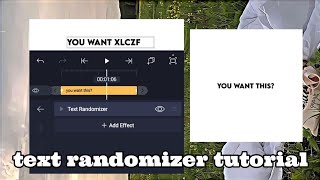 text randomizer tutorial on alight motion [upl. by Midan]