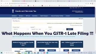 What Happens When You GSTR1 Late Filing [upl. by Evyn]