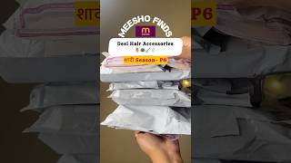 Meesho traditional hair accessories  juda pin  hair clips meeshofinds unboxing shorts [upl. by Laersi]