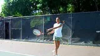 Tennis Lesson Twohanded backhand Slice [upl. by Kernan]