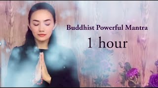 BUDDHIST POWERFUL MANTRA NO ADS in video Chanting 1 hour in Sanskrit  Amitayus [upl. by Enos547]