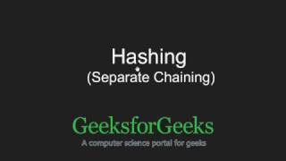 Hashing  Set 2 Separate Chaining  GeeksforGeeks [upl. by Narahs]