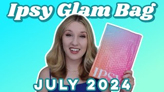 Ipsy Glam Bag  Unboxing amp TryOn July 2024 [upl. by Corrianne]