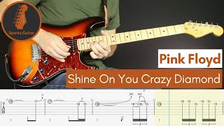 Shine on You Crazy Diamond Parts 15  Pink Floyd  Learn to Play Guitar Cover amp Tab [upl. by Ylim]