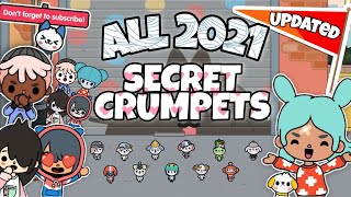 ALL 2021 UPDATED SECRET CRUMPETS 🤩🥰  TOCA BOCA  shintomi [upl. by Dalenna930]