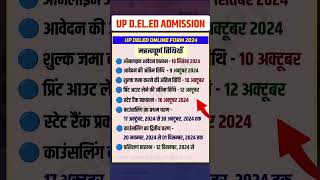 Up Deled BTC Admission 2024  Important Date For Online Form [upl. by Anes898]