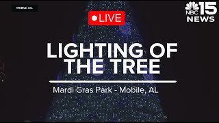 City of Mobile’s Lighting of the Tree in Mardi Gras Park  WPMI NBC 15 [upl. by Beuthel]