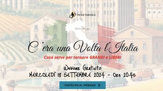 Webinar gratuito 18 settembre con valeriomalvezzi [upl. by Anitteb]