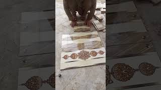 Tile cutting and tiles design installation process  part 1 [upl. by Shotton531]