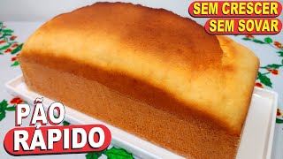 O PÃO MAIS RÁPIDO E FÁCIL DO MUNDO❗😱 PÃO CASEIRO FOFINHO COM FERMENTO DE BOLO [upl. by Binnie]