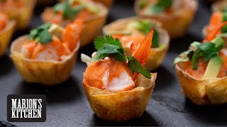 Prawn Cocktail Wonton Cups  Marions Kitchen [upl. by Maurilia977]