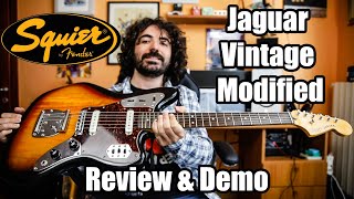 Squier Jaguar Vintage Modified  Review amp Demo [upl. by Carlye]