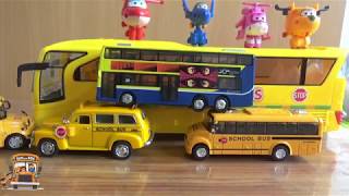 Big school bus toy Bus toys collection for children Toy bus for kids The wheels on the bus song [upl. by Ojimmas952]