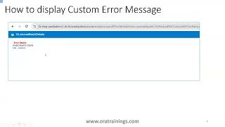 How to display Custom Error Message in OTBI  Oracle Fusion [upl. by Burl]