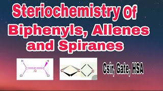 STEREOCHEMISTRY OF ALLENESSPIRANES AND BIPHENYLS [upl. by Eiramac]