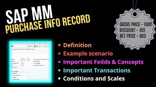 SAP MM  Purchase Info Record  Part 1 [upl. by Malamud]