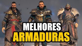 TOP 3 MELHORES ARMADURAS DE ASSASSINS CREED VALHALLA [upl. by Eisse]