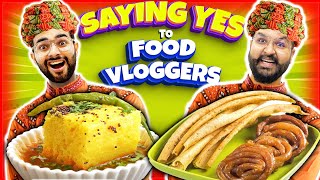 Saying YES to Food Vloggers For 24 Hours 😱 GUJARAT EDITION [upl. by Seuqram747]