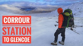 A WINTER Adventure Corrour Station to Glencoe Mini Thru Hike [upl. by Llenyar467]