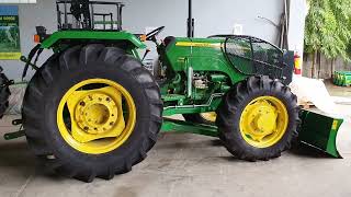 John Deere 5075E Tractor after setup front blade and accessories [upl. by Rahmann]