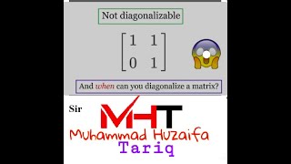 Diagonalization of a matrix [upl. by Suivatnad]