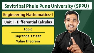 Langranges Mean Value Theorem  01  Unit 1  Engineering Mathematics  1  SPPU  Pune University [upl. by Anifesoj607]