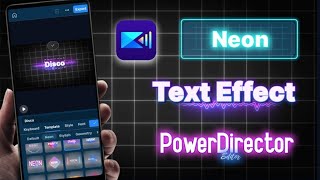 🔥Neon Text Effect  Power director Video Editor [upl. by Spieler]