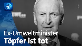 Früherer Umweltminister und CDUPolitiker Klaus Töpfer gestorben [upl. by Moriyama]