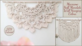 Large Macrame Half Mandala Wall Hanging  Semi Circular Wall Decor  New Design DIY Tutorial [upl. by Brew328]