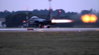 F15 night takeoff [upl. by Ardnikal]