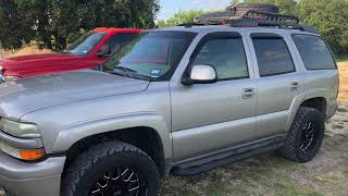 Leveled Tahoe Z71 Rough Country Lift 20x10 with 33x125R20 Tires [upl. by Arteid]