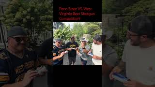 Penn State VS West Virginia Beer Shotgun Contest Who won WE ARE friends podcast funnyshorts [upl. by Aimerej369]