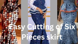 How to cut a Six Pieces Skirt Beginner friendly [upl. by Ulland]