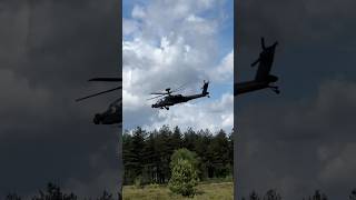 Training flight  RNLAF AH64E Apache helicopter [upl. by Malinde]