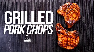 THE BEST GRILLED PORK CHOPS THAT YOU REALLY NEED TO MAKE  SAM THE COOKING GUY [upl. by Henrieta]