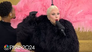 Lady Gagas full performance at the Paris 2024 Olympics Opening Ceremony  NBC Sports [upl. by Ayotal440]