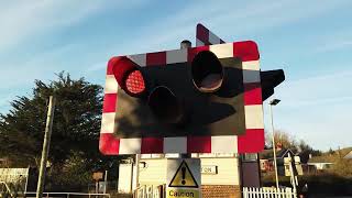 Crediton Station Level Crossing in Devon 15012024 [upl. by Eizzo]