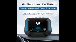 P21 （OBDGPSSlope）WiiYii popular hud hud car obd2 speedometer [upl. by Atisusej]