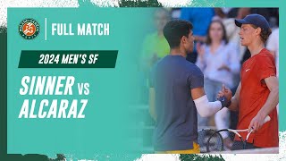 Alcaraz vs Sinner 2024 Mens semifinal Full Match  RolandGarros [upl. by Casanova672]