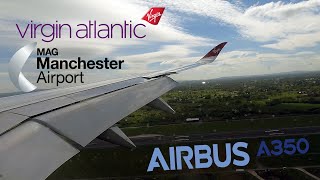 4k Virgin Atlantic Airbus 3501000 landing in Manchester [upl. by Pavier654]