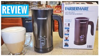 REVIEW Farberware Automatic Electric Milk Frother 4 in 1 cappuccino Latte [upl. by Ingmar]