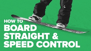 Snowboard for beginners — Step 3 — Board Straight and Speed Control [upl. by Edythe]