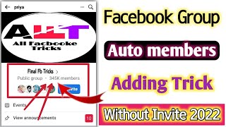 How to add unlimited members in facebook group 2022  Facebook group auto member adding trick 2022 [upl. by Eixel608]