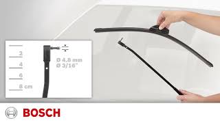 Small Pin Connection  How to Install Bosch PureVision Wiper Blades [upl. by Eelak]