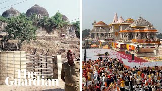 Narendra Modi inaugurates Hindu temple on site of demolished mosque [upl. by Utta]